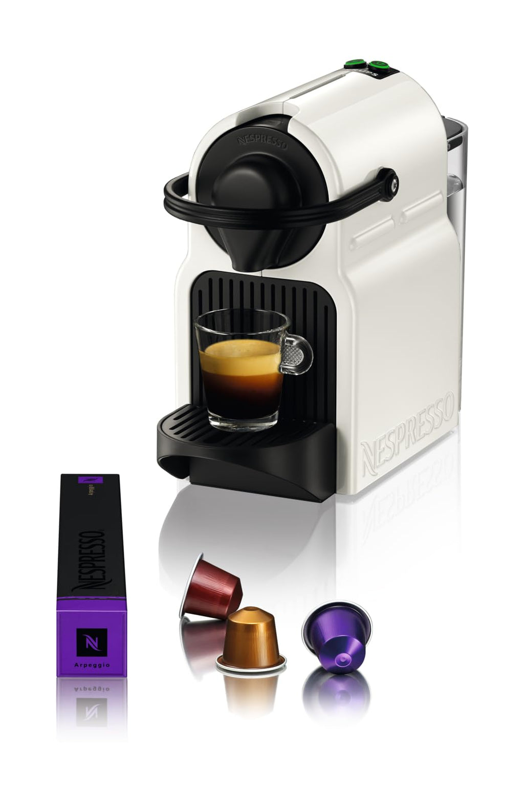 Noreno Inissia – Cafetière Espresso Blanche | 19 Bars, Réservoir 0,7 L