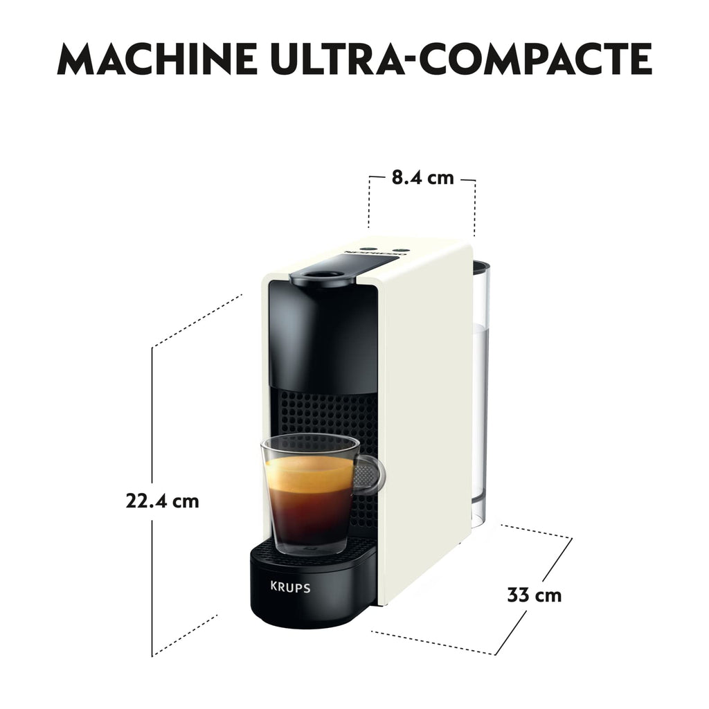 Noreno Essenza Mini – Machine à Café Capsules Blanche | Compacte, 14 Capsules Offertes