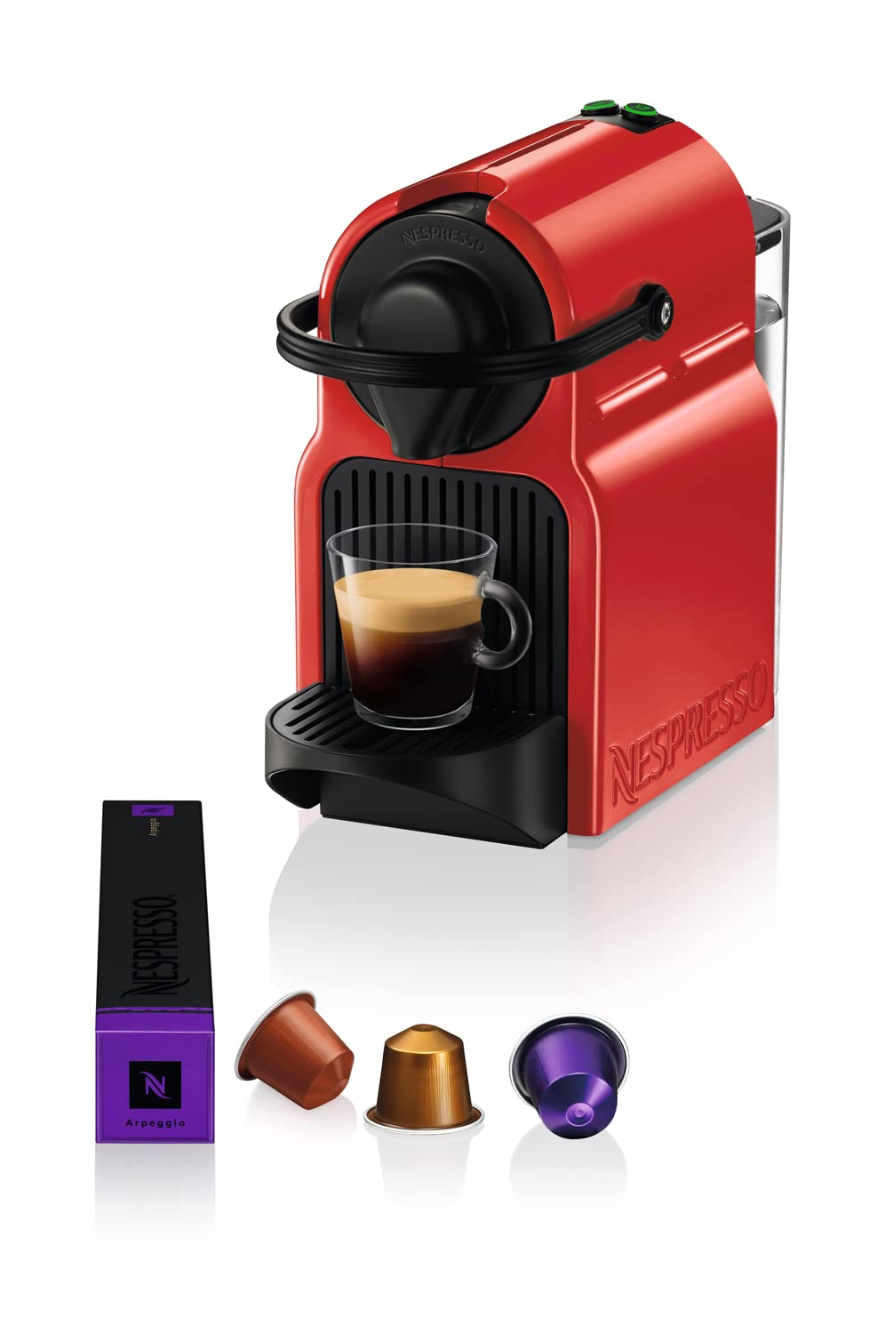 Noreno Inissia – Machine à Café Capsules Rouge Rubis | Réservoir 0,7 L
