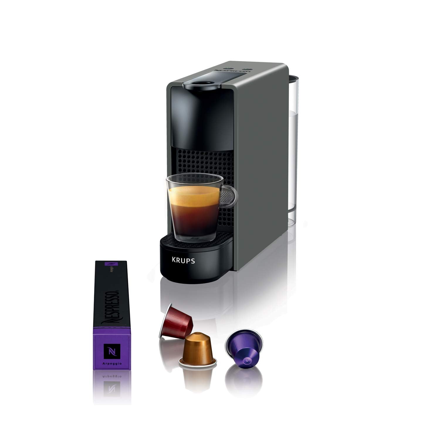 Noreno Essenza Mini – Machine à Café Capsules Gris Intense | Élégante et Économique