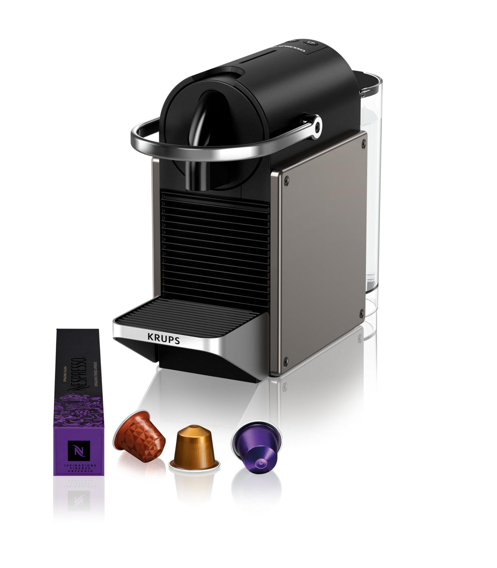 Noreno Pixie – Machine à Café Capsules Titane | Style Industriel, Ultra-Compacte