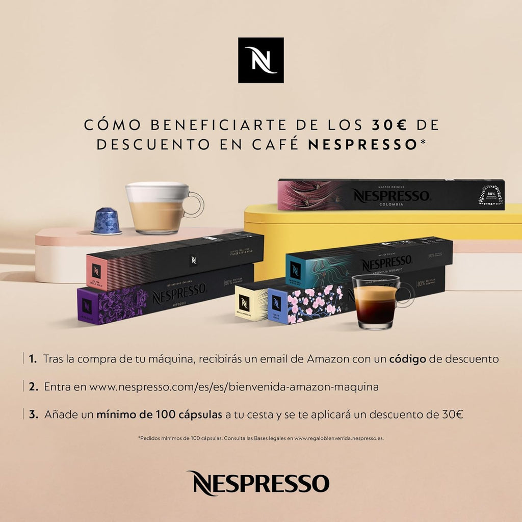 Noreno Inissia – Machine à Café Capsules Rouge Rubis | Réservoir 0,7 L