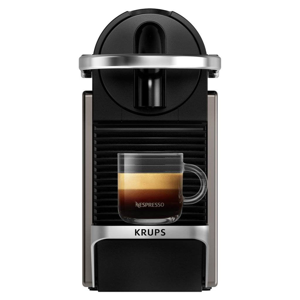 Noreno Pixie – Machine à Café Capsules Titane | Style Industriel, Ultra-Compacte