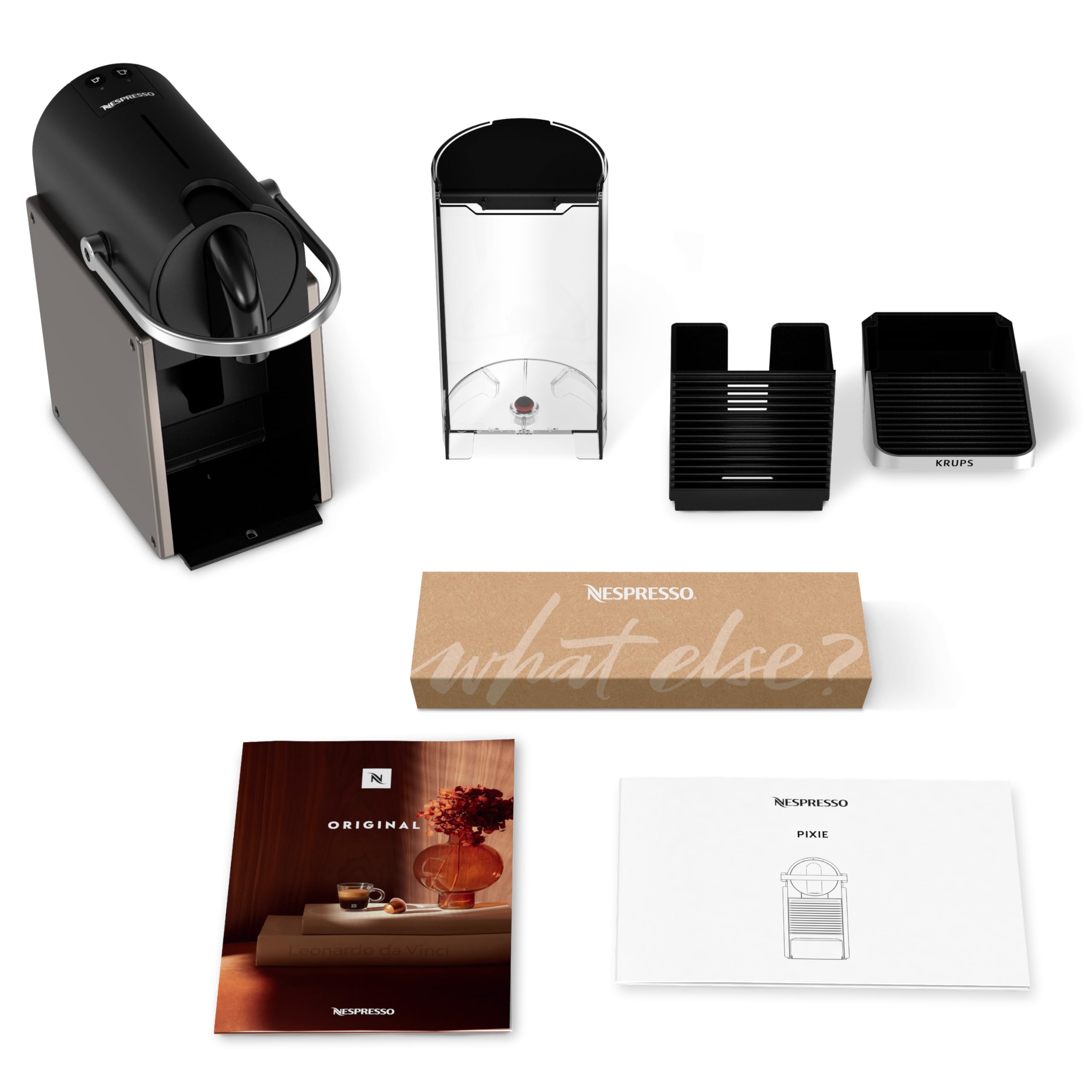 Noreno Pixie – Machine à Café Capsules Titane | Style Industriel, Ultra-Compacte