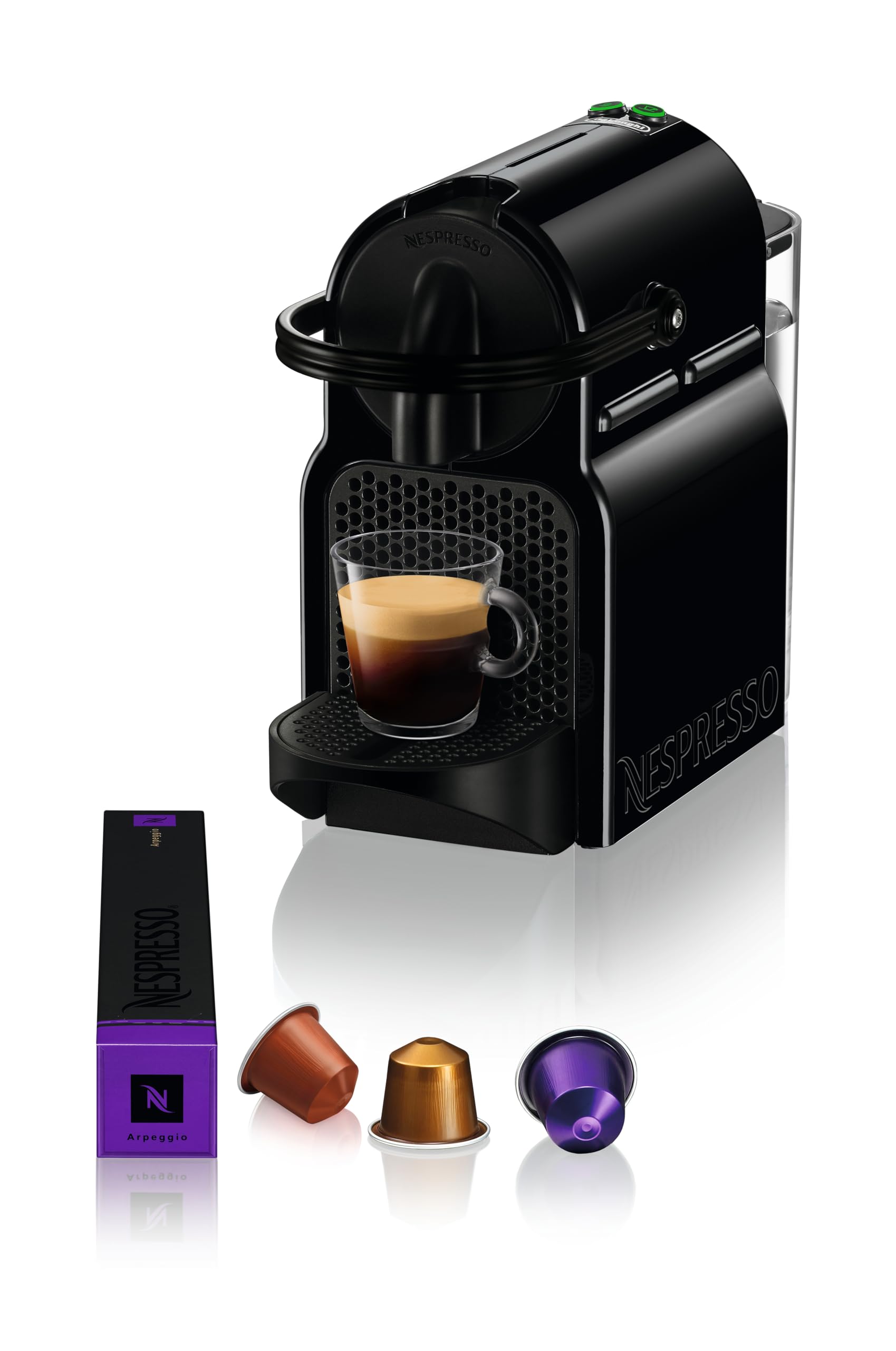Noreno Inissia – Machine à Café Capsules Noire | 19 Bars, Design Compact