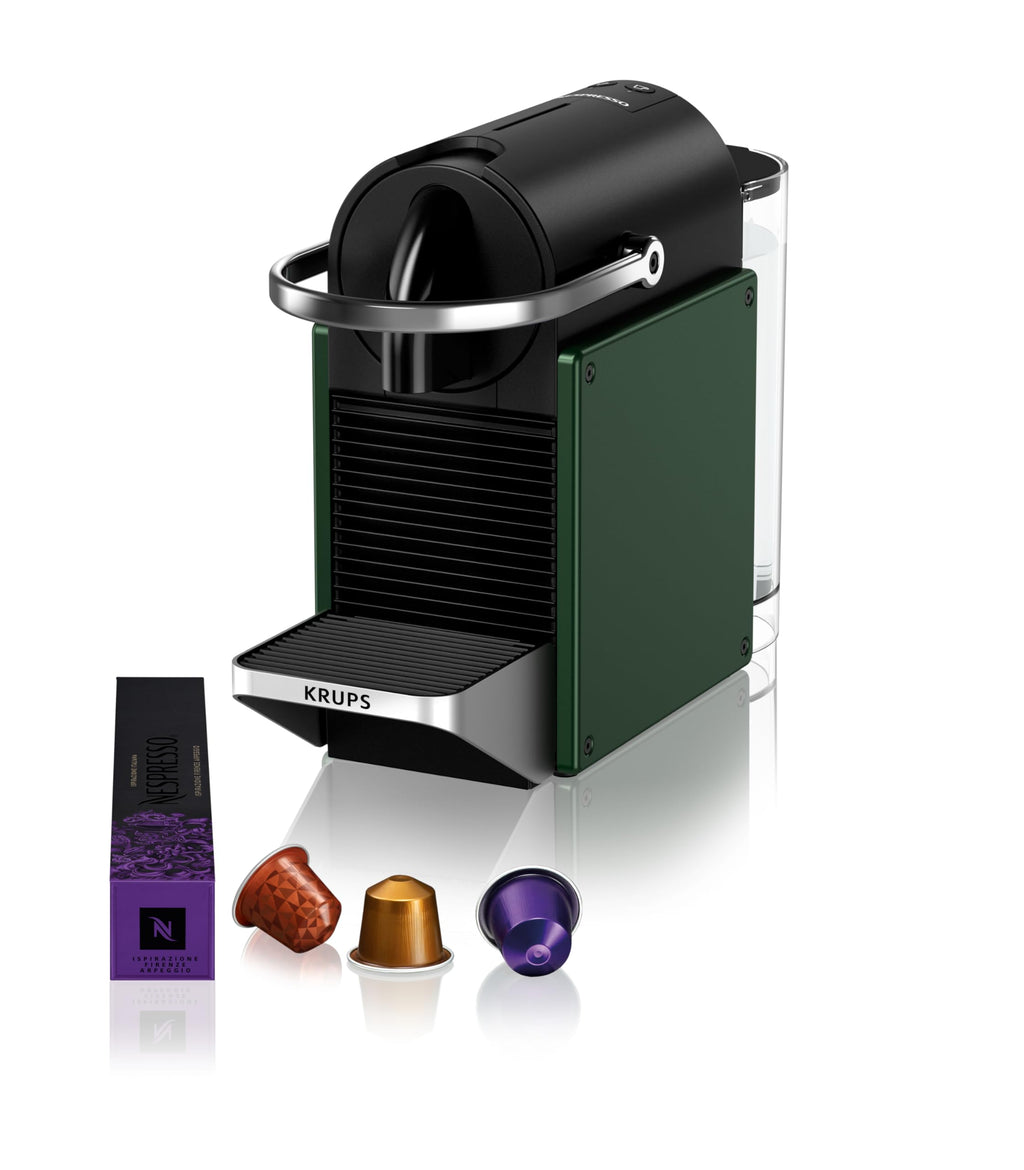 Noreno Pixie – Machine à Café Capsules Vert Foncé | Design Compact et Tendance